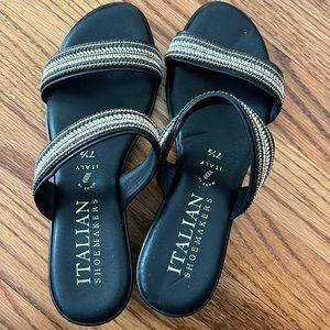 Size 7.5 Italian leather wedge